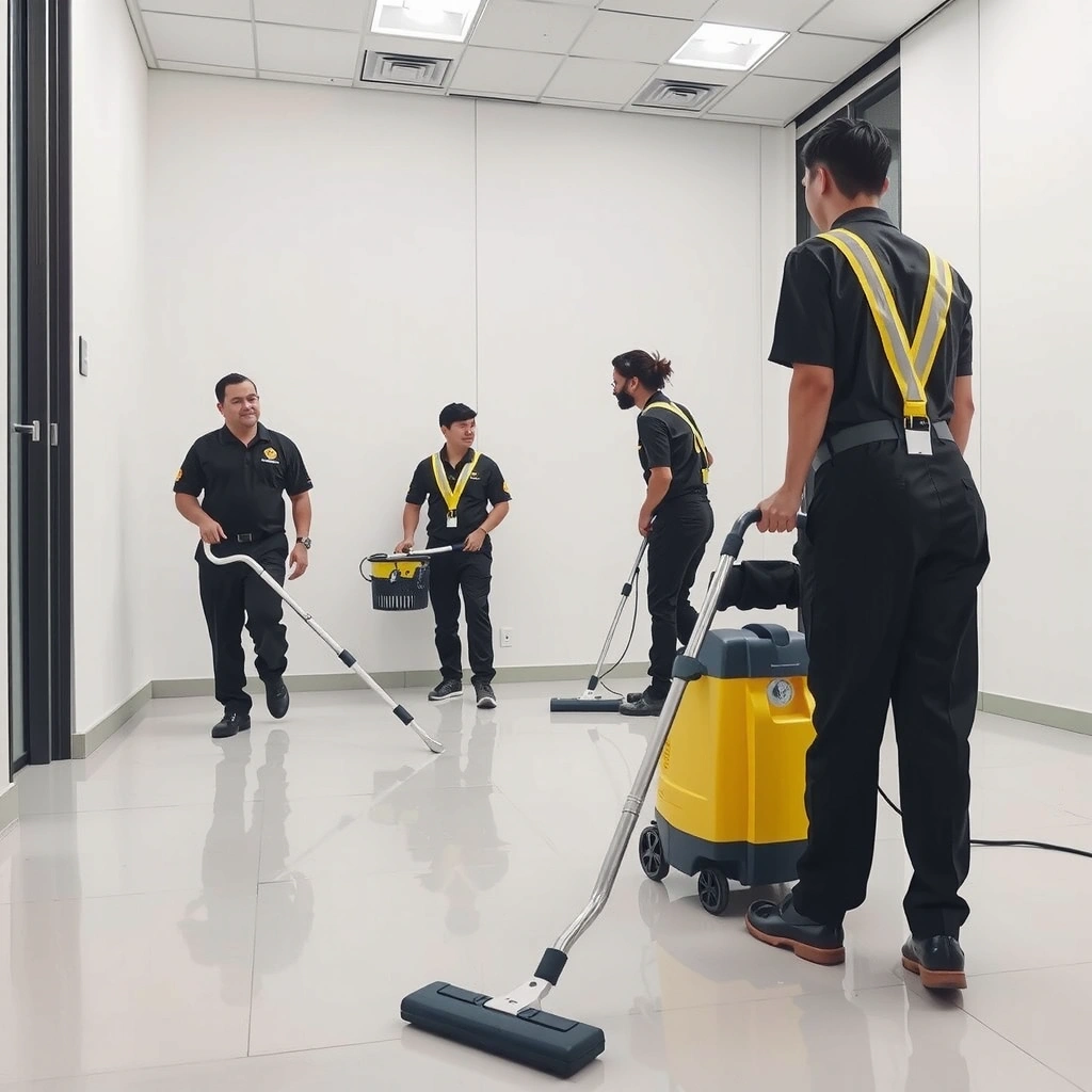 Professional cleaning service in action