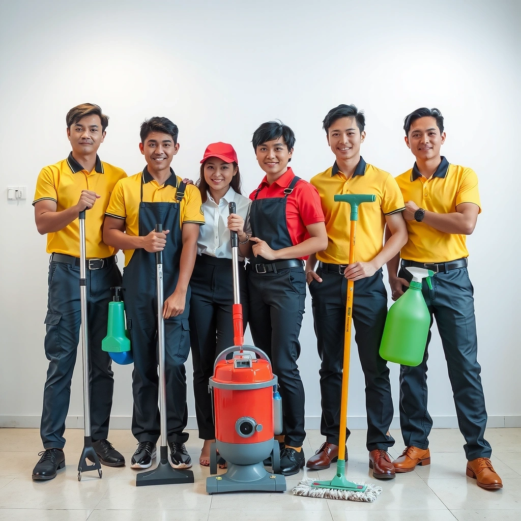 Professional cleaning service team in Metro Manila